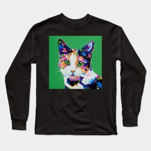 Oreo - Calico Cat Painting Long Sleeve T-Shirt